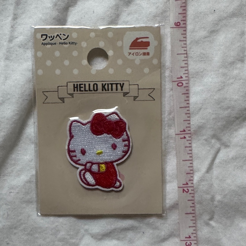 Hello Kitty Red and White Iron-On Patch
